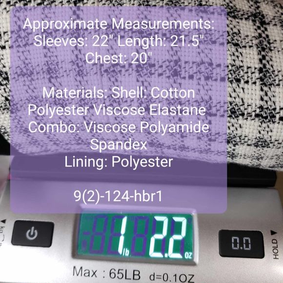 Etcetera size 10 White Black Checkered Blazer Jacket 205671 NWT - Picture 9 of 9